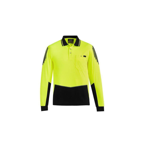 Syzmik Mens Hi Vis Flux L/S Polo - ZH310-Queensland Workwear Supplies