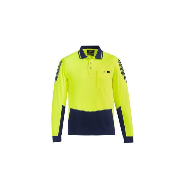 Syzmik Mens Hi Vis Flux L/S Polo - ZH310-Queensland Workwear Supplies
