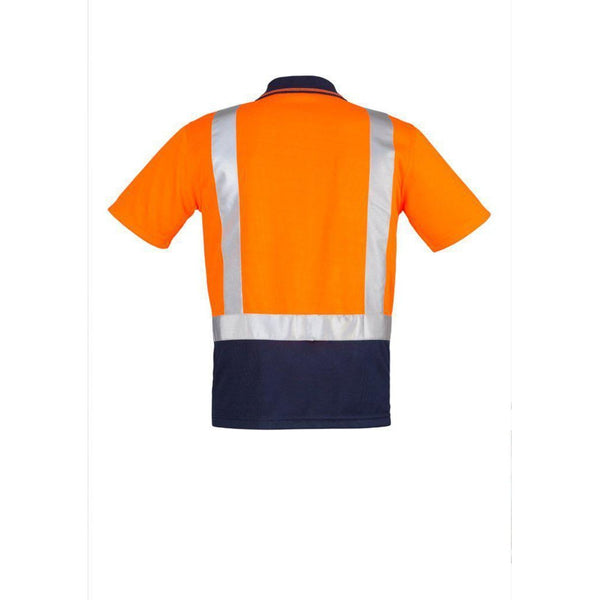 Syzmik Mens Hi Vis Spliced Polo - Short Sleeve Shoulder Taped - ZH233-Queensland Workwear Supplies