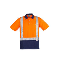 Syzmik Mens Hi Vis Spliced Polo - Short Sleeve Shoulder Taped - ZH233-Queensland Workwear Supplies