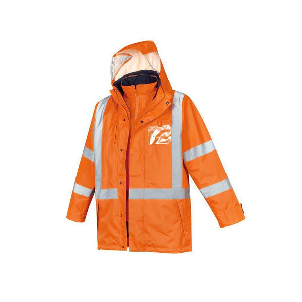 Syzmik Mens Hi Vis X Back Taped 4 in 1 Waterproof Jacket - ZJ616-Queensland Workwear Supplies