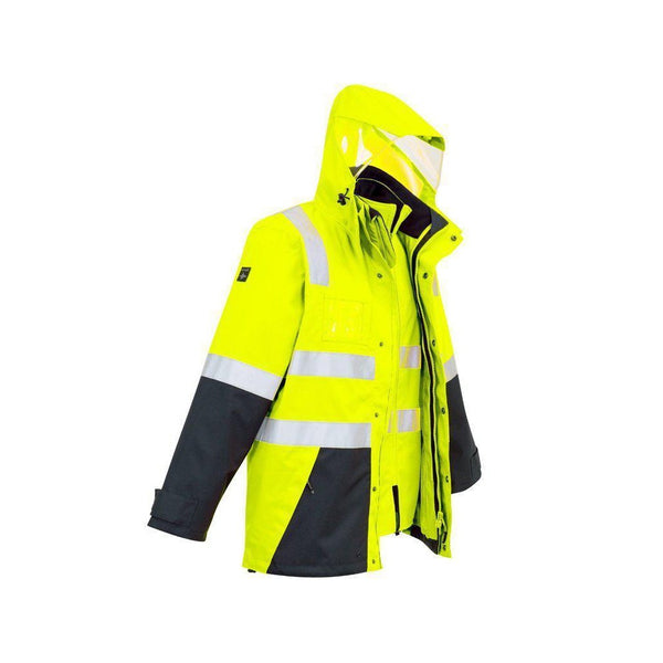 Syzmik Mens HiVis 4-in-1 Waterproof Jacket - ZJ532-Queensland Workwear Supplies