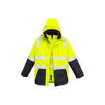 Syzmik Mens HiVis 4-in-1 Waterproof Jacket - ZJ532-Queensland Workwear Supplies