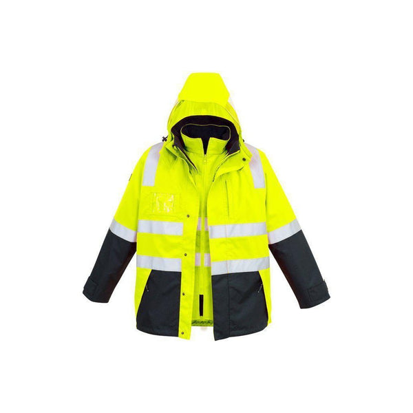 Syzmik Mens HiVis 4-in-1 Waterproof Jacket - ZJ532-Queensland Workwear Supplies