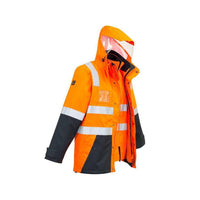 Syzmik Mens HiVis 4-in-1 Waterproof Jacket - ZJ532-Queensland Workwear Supplies
