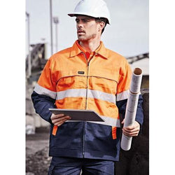Syzmik Mens HiVis Cotton Drill Jacket - ZJ590
