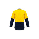 Syzmik Mens HiVis Spliced Flame Retardent Long Sleeve Shirt - ZW138-Queensland Workwear Supplies
