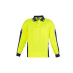 Syzmik Mens HiVis Squad Long Sleeve Polo - ZH238-Queensland Workwear Supplies