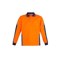 Syzmik Mens HiVis Squad Long Sleeve Polo - ZH238-Queensland Workwear Supplies