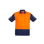 Syzmik Mens HiVis Zone Short Sleeve Polo - ZH236-Queensland Workwear Supplies
