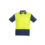Syzmik Mens HiVis Zone Short Sleeve Polo - ZH236-Queensland Workwear Supplies
