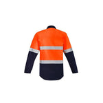 Syzmik Mens Orange Flame HRC 2 Hoop Taped Closed Front Spliced Shirt - ZW143-Queensland Workwear Supplies