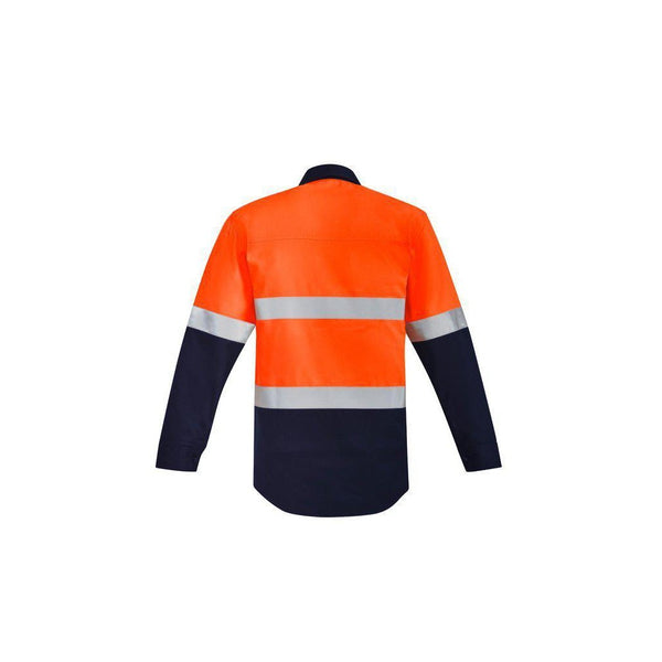 Syzmik Mens Orange Flame HRC 2 Hoop Taped Closed Front Spliced Shirt - ZW143-Queensland Workwear Supplies