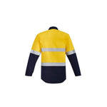 Syzmik Mens Orange Flame HRC 2 Hoop Taped Closed Front Spliced Shirt - ZW143-Queensland Workwear Supplies