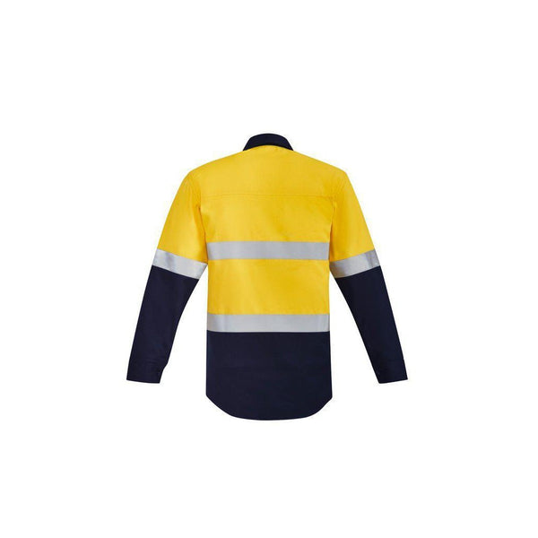 Syzmik Mens Orange Flame HRC 2 Hoop Taped Closed Front Spliced Shirt - ZW143-Queensland Workwear Supplies