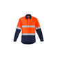 Syzmik Mens Orange Flame HRC 2 Hoop Taped Closed Front Spliced Shirt - ZW143