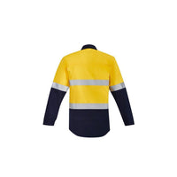 Syzmik Mens Orange Flame HRC 2 Hoop Taped Open Front Spliced Shirt - ZW140-Queensland Workwear Supplies