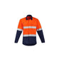 Syzmik Mens Orange Flame HRC 2 Hoop Taped Open Front Spliced Shirt - ZW140