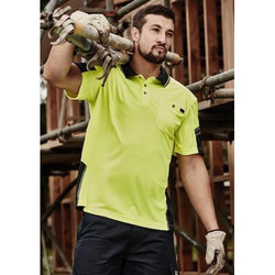 Syzmik Mens Reinforced Hi Vis Squad S/S Polo - ZH465