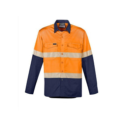 Syzmik Mens Rugged Cooling Hi Vis Segmented Tape L/S Shirt - ZW229