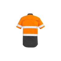 Syzmik Mens Rugged Cooling Taped HiVis Spliced Short Sleeve Shirt - ZW835-Queensland Workwear Supplies