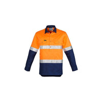 Syzmik Mens Taped HiVis Closed Front Long Sleeve Shirt - ZW550-Queensland Workwear Supplies