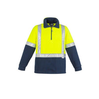 Syzmik Mens Taped Shoulder HiVis Polar Fleece Jumper - ZT462-Queensland Workwear Supplies