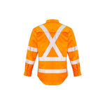 Syzmik Mens Taped X Back HiVis Long Sleeve Shirt - ZW690-Queensland Workwear Supplies
