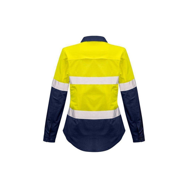 Syzmik Womens Rugged Cooling Taped HiVis Spliced Shirt - ZW720-Queensland Workwear Supplies