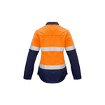 Syzmik Womens Taped Flame Retardant Closed Front Spliced Long Sleeve Shirt - ZW131-Queensland Workwear Supplies