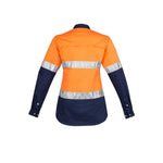 Syzmik Womens Taped HiVis Spliced Industrial Shirt - ZWL123-Queensland Workwear Supplies