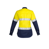 Syzmik Womens Taped HiVis Spliced Industrial Shirt - ZWL123-Queensland Workwear Supplies