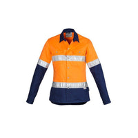 Syzmik Womens Taped HiVis Spliced Industrial Shirt - ZWL123-Queensland Workwear Supplies